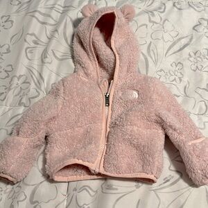 THE NORTH FACE Baby Bear Full Zip Hoodie, Purdy Pink, 0-3 Months